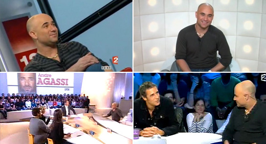 Agassi sur les chaînes françaises